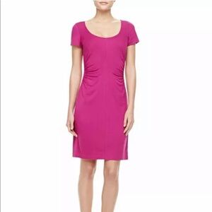 DVF Diane Von Furstenberg Petite Fuchsia Pink Bally Dress Soft Stretch Mini